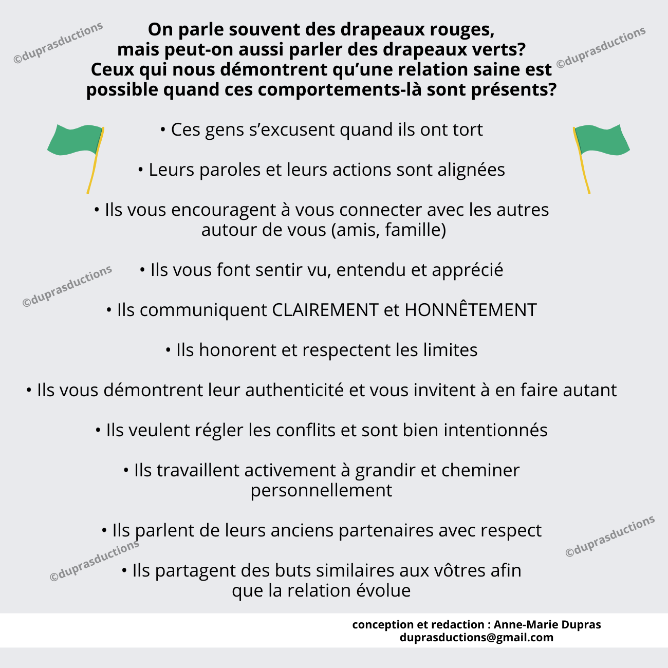 drapeaux verts duprasductions