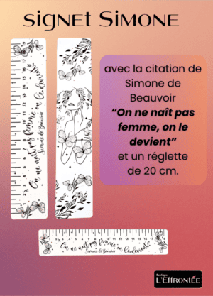 signet blanc Simone de Beauvoir