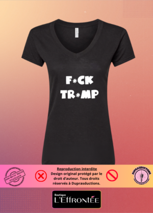T-shirt F*ck Tr*mp Blanc