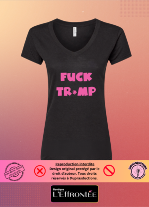 T-shirt Fuck Tr*mp Rose